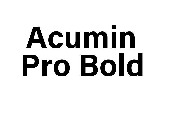 Acumin Pro Bold Font