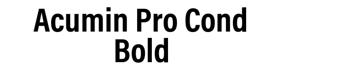 Acumin Pro Cond Bold