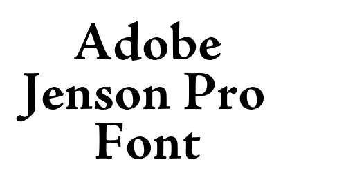 Adobe Jenson Pro Font font