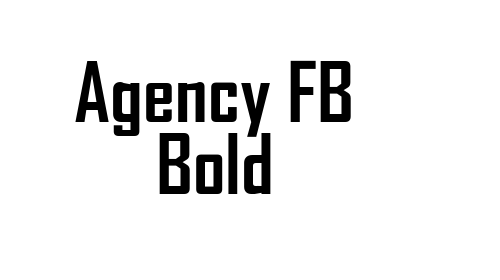 Agency FB Bold Font