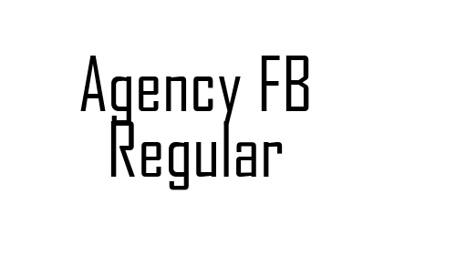 Agency FB Regular Font