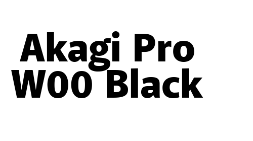Akagi Pro W00 Black font download