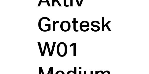 Aktiv Grotesk W01 Medium Font Download