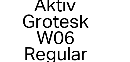 Aktiv Grotesk W06 Regular