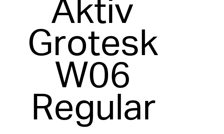 Aktiv Grotesk W06 Regular Font
