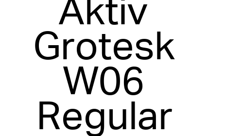 Download Aktiv Grotesk W06 Regular font