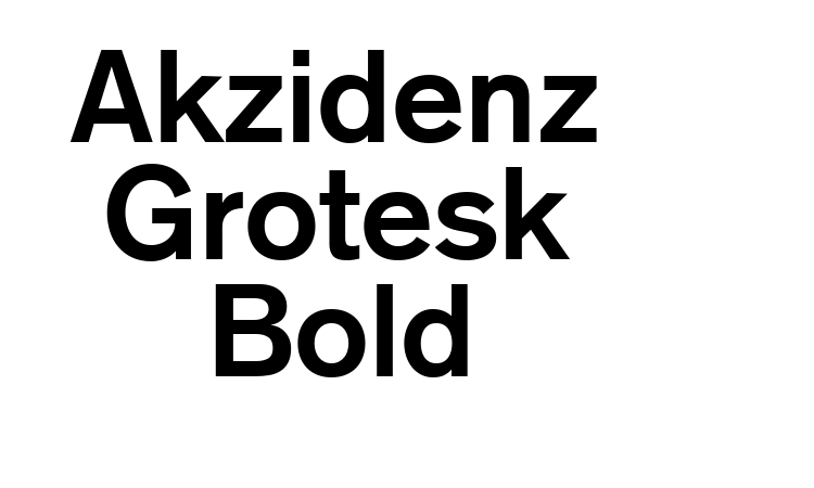 Akzidenz Grotesk Bold Font