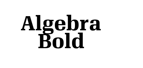 Algebra Bold