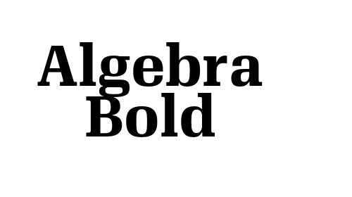 Algebra Bold font download