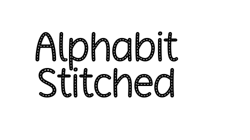 Alphabit Stitched font download