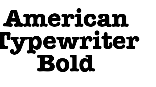 American Typewriter Bold font