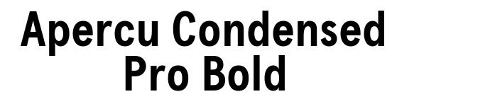 Apercu Condensed Pro Bold