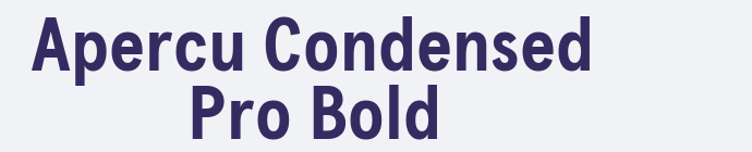 Apercu Condensed Pro Bold