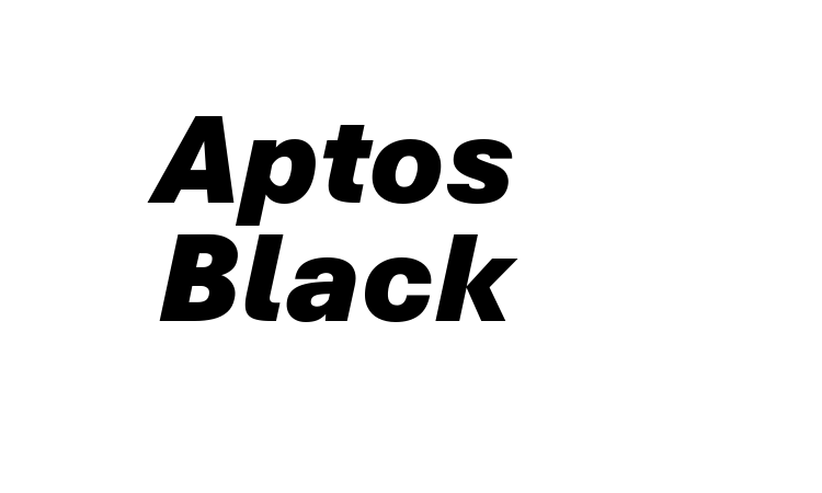 Aptos Black Font