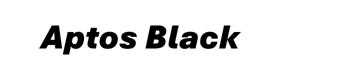 Aptos Black font download