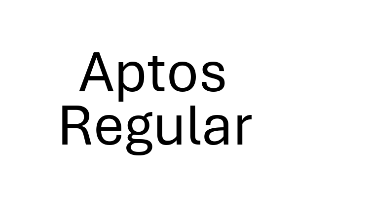 Aptos Regular Font