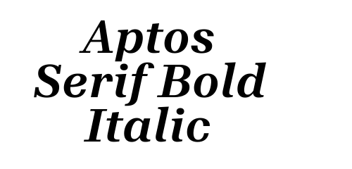 Aptos Serif Bold Italic