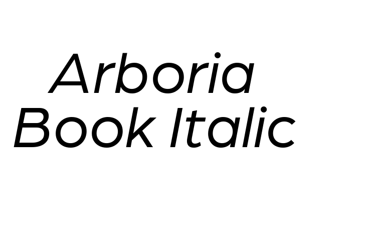 Arboria Book Italic font