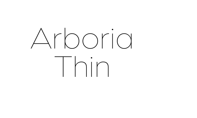 Arboria Thin font