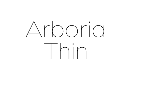 Arboria Thin font