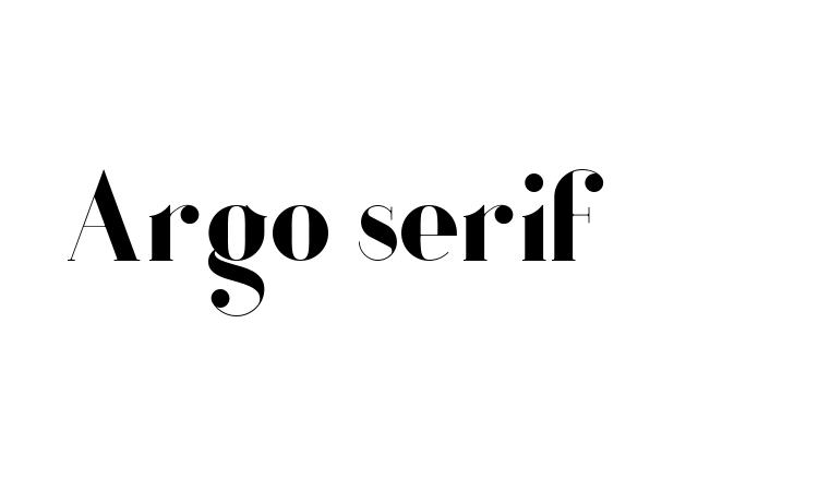 Argo serif font