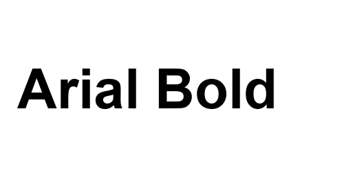 Arial Bold Font