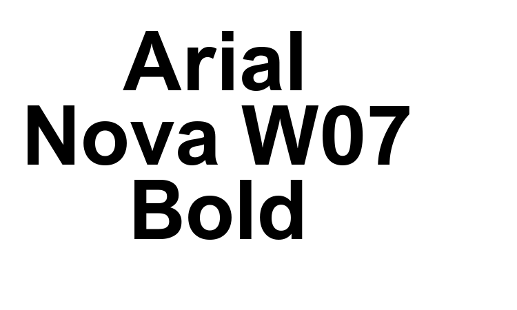 Arial Nova W07 Bold Font