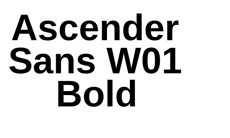 Ascender Sans W01 Bold Font