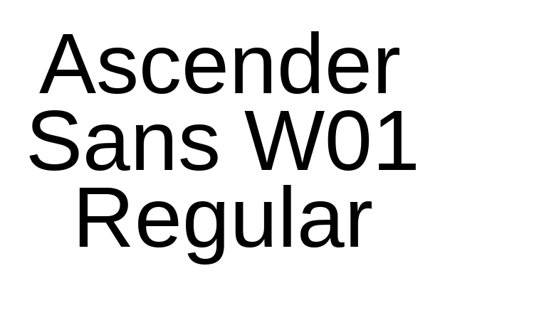Ascender Sans W01 Regular Font