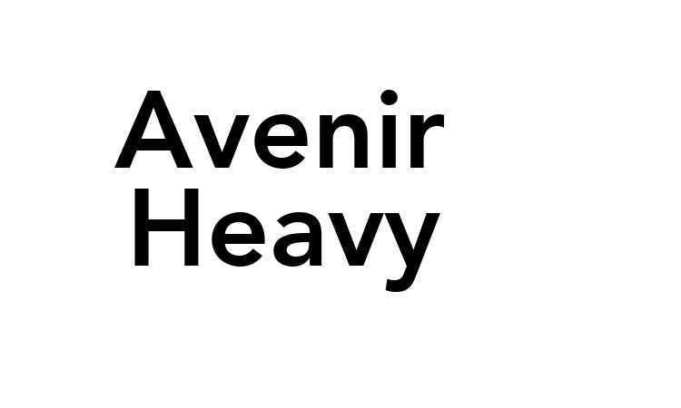 Avenir Heavy Font