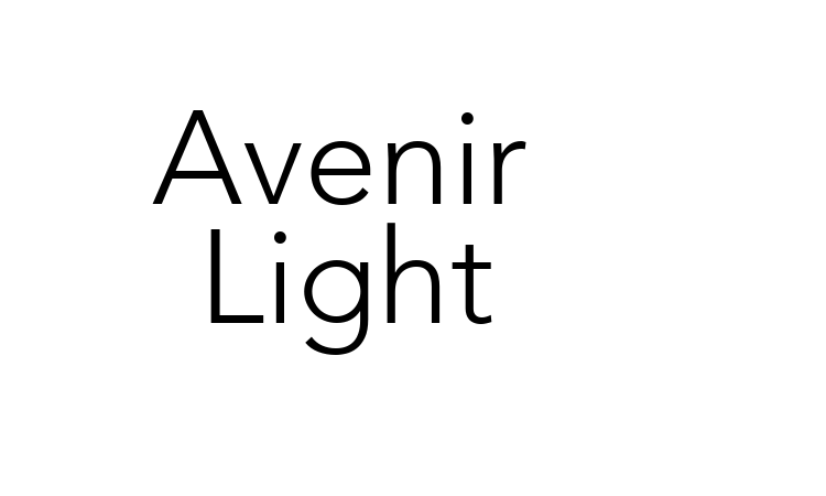 Avenir Light Font