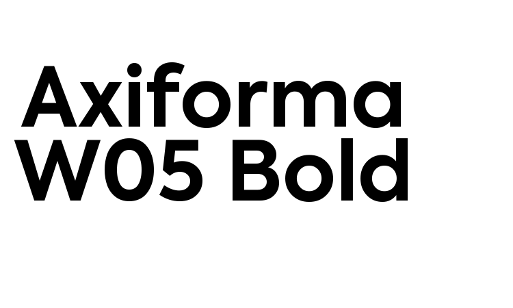 Axiforma W05 Bold Font