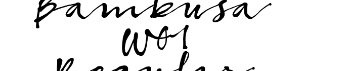 Bambusa W01 Regular font download