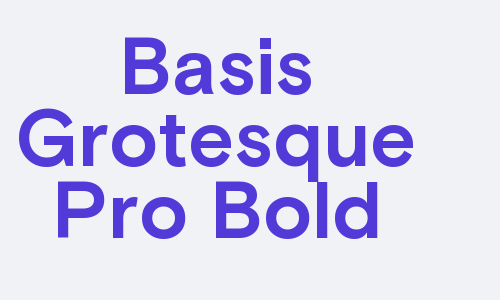 Basis Grotesque Pro Bold Font