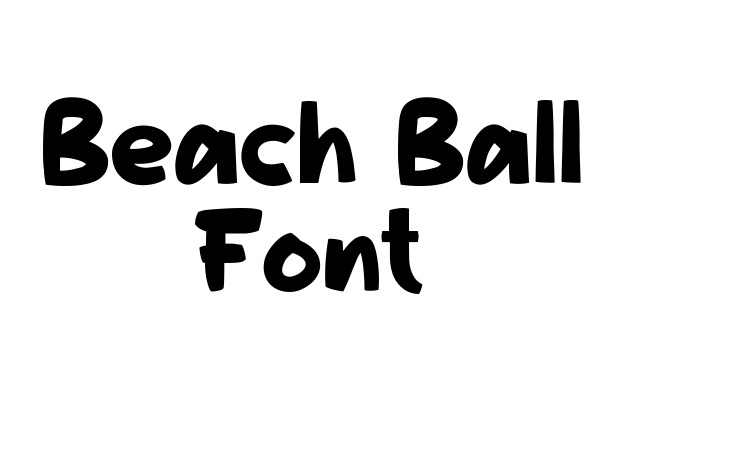 Beach Ball Font font