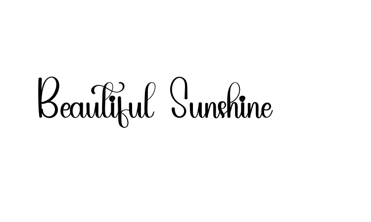 Beautiful Sunshine font
