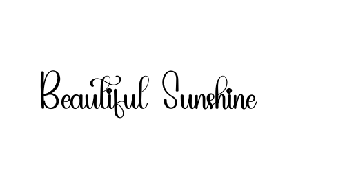 Beautiful Sunshine font