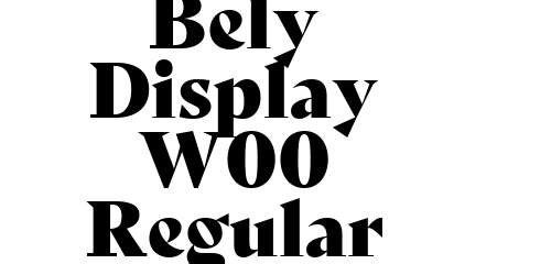 Bely Display W00 Regular
