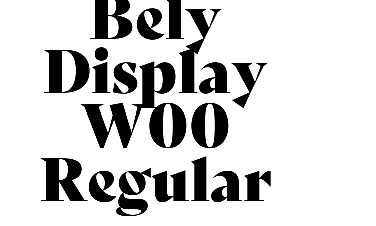 Bely Display W00 Regular Font