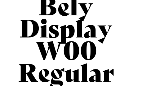 Bely Display W00 Regular font download