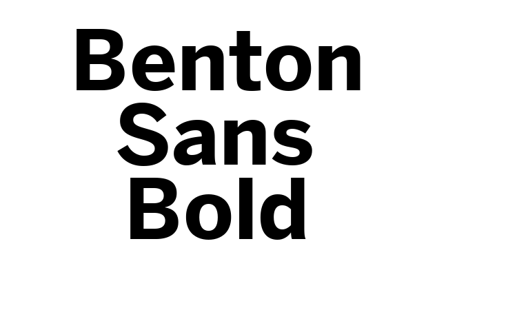 Benton Sans Bold font