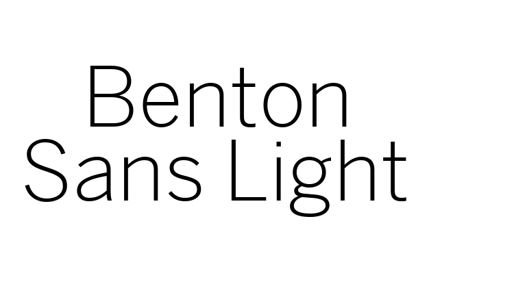 Benton Sans Light font
