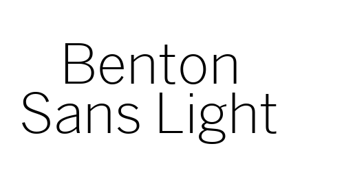 Benton Sans Light font