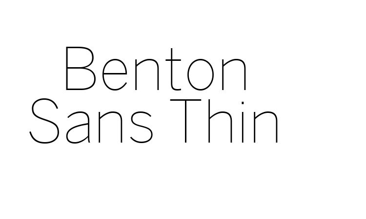 Benton Sans Thin font