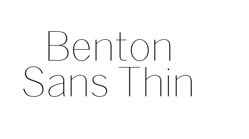 Benton Sans Thin font