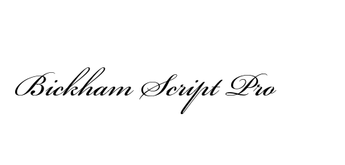 Bickham Script Pro