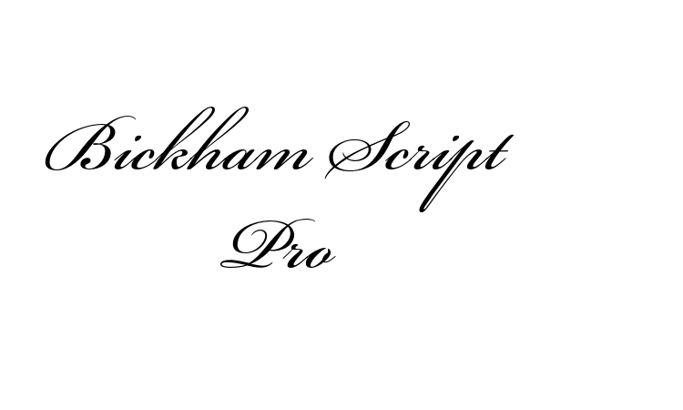 Bickham Script Pro font