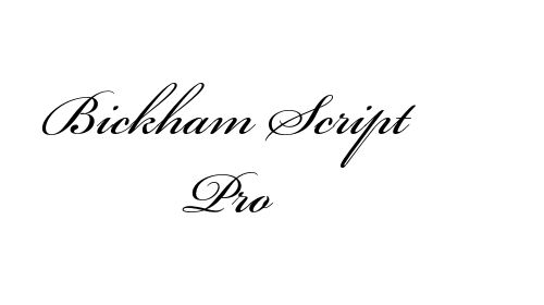 Bickham Script Pro font