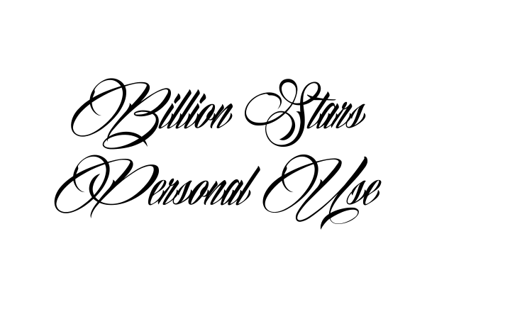 Billion Stars Personal Use Font