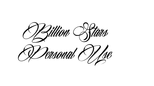 Billion Stars Personal Use font